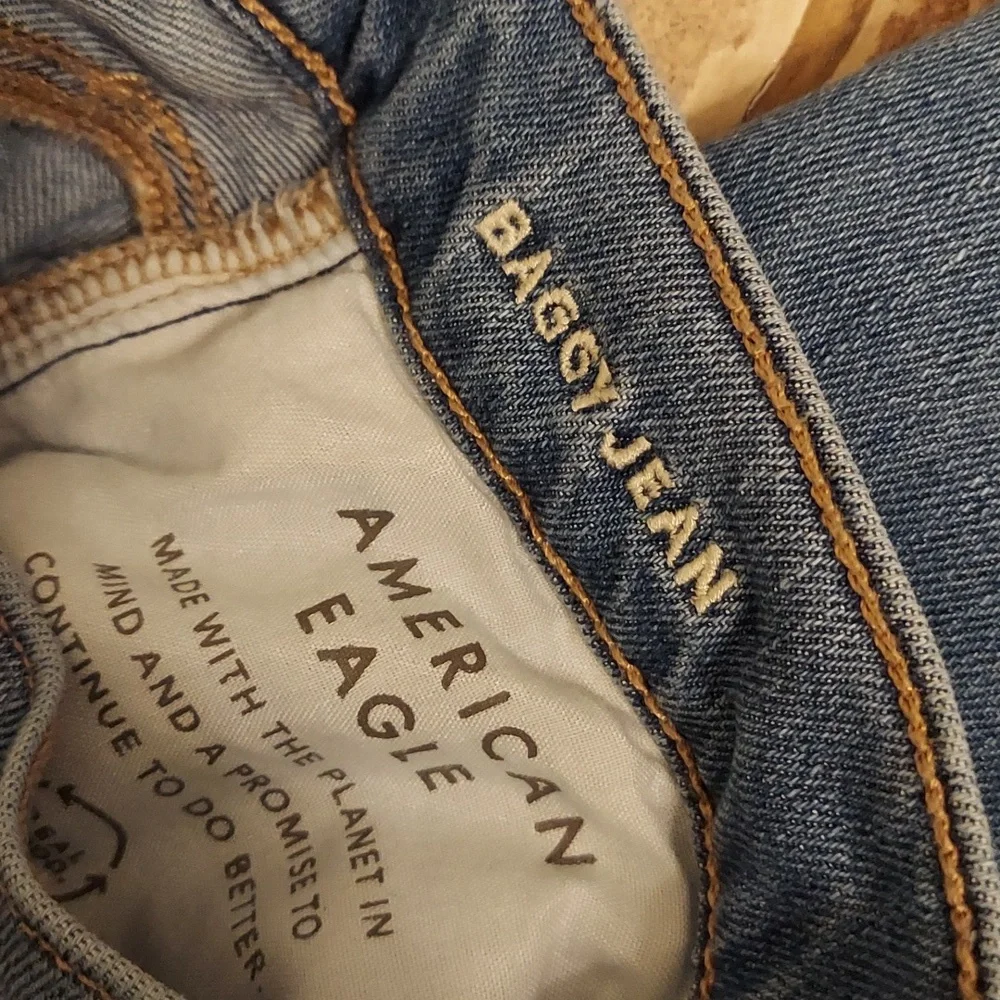 American Eagle High Rise Baggy Ankle Crop Jeans 4